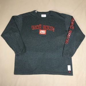 ECKO UNLTD Gray Long Sleeve Sweater Mens Size XL